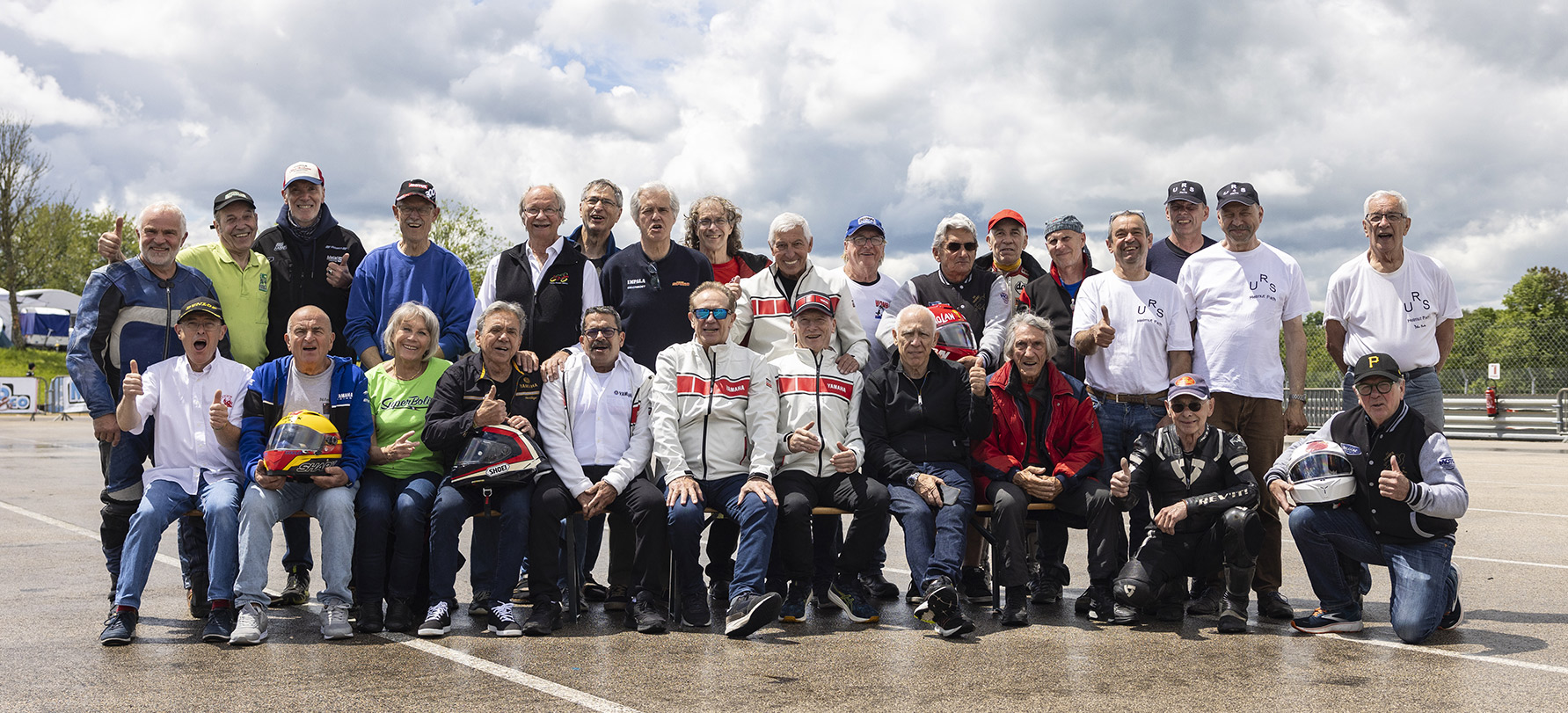 Les pilotes lors des Coupes Moto Légende 2024