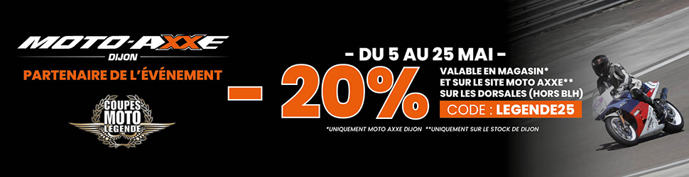 Coupes Moto Légende 2025 - Partenaire : Moto-Axxe Dijon
